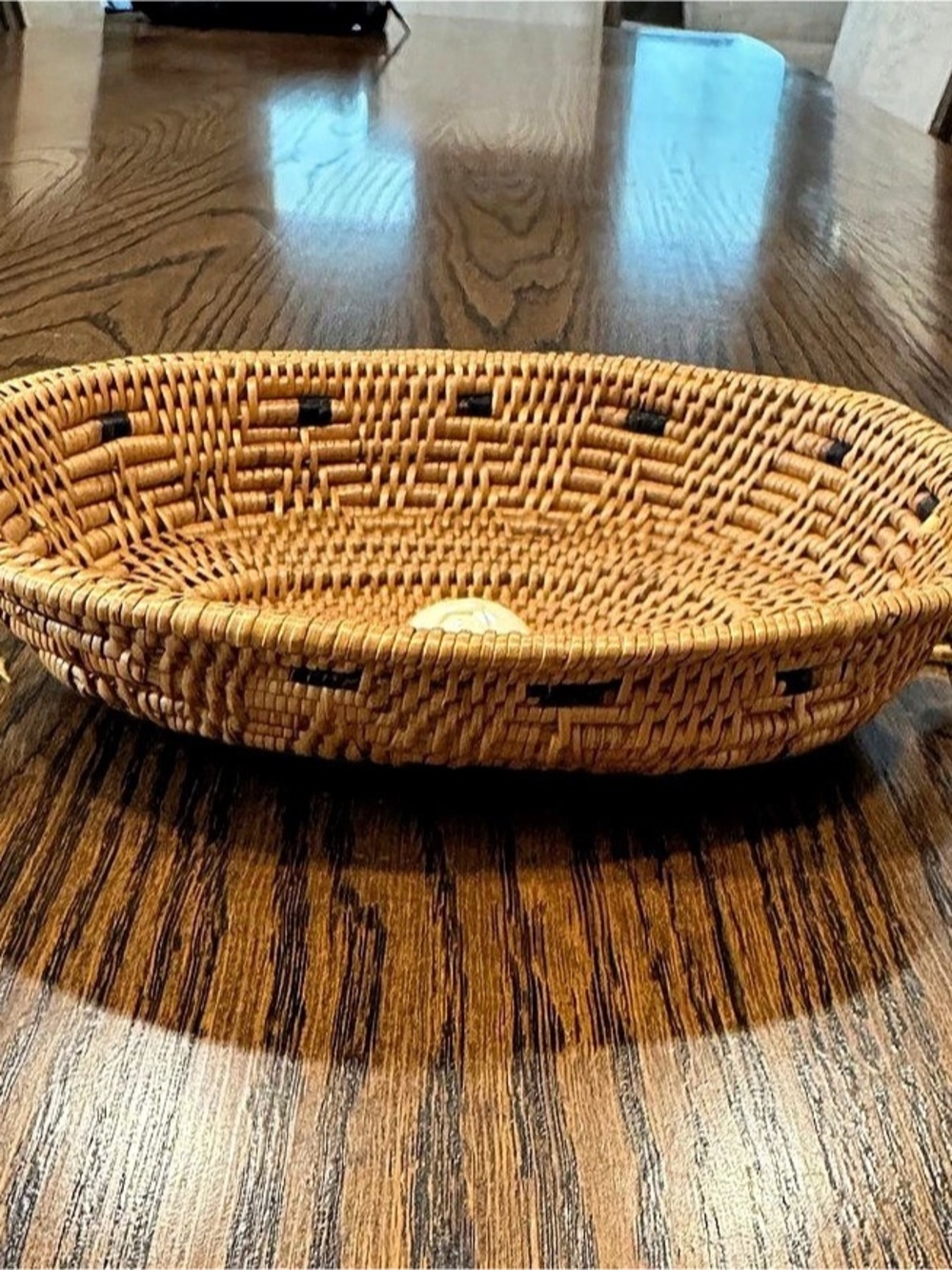 Nantucket Woven Small Oval Basket - Vintage